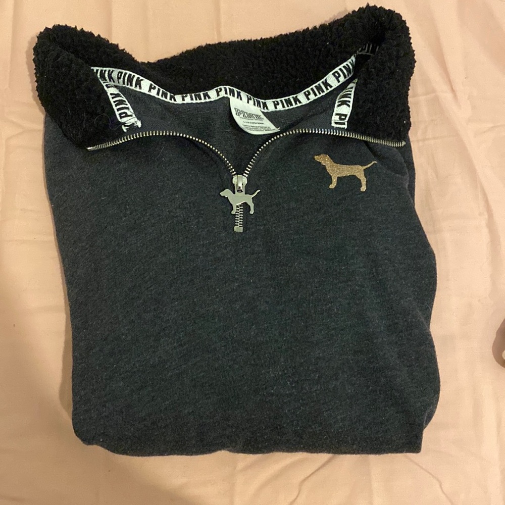 Fleece half sip up Victoria secret